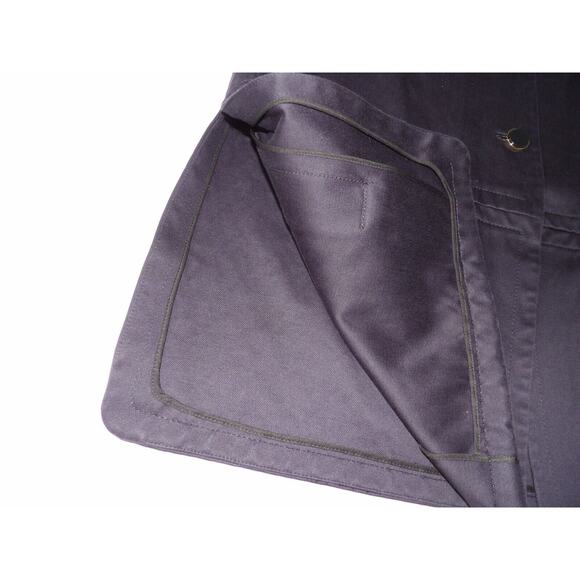 Club Monaco Large Trench Coat Jacket Duster Black Short Sleeve Collarless Posh - Picture 7 of 16